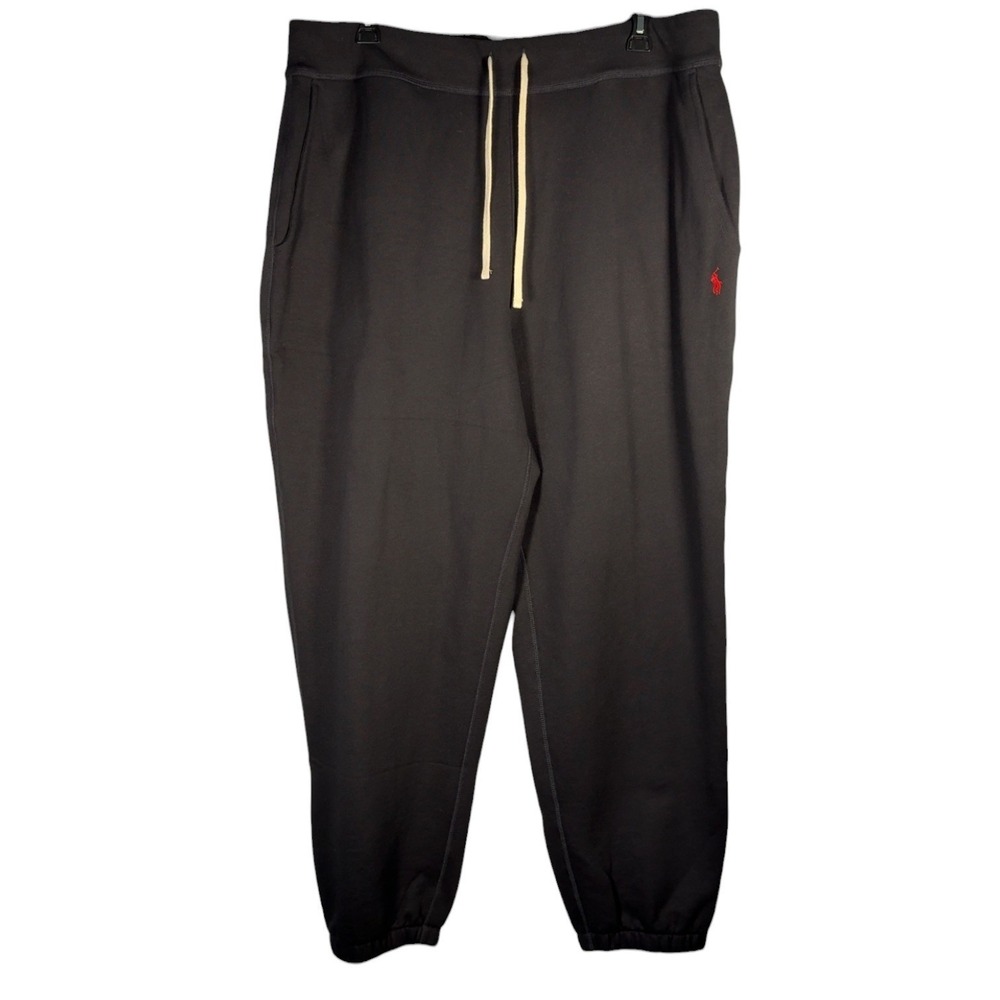 Polo Ralph Lauren Mens 2XLB Black Sweatpants Small Red Pony NWT